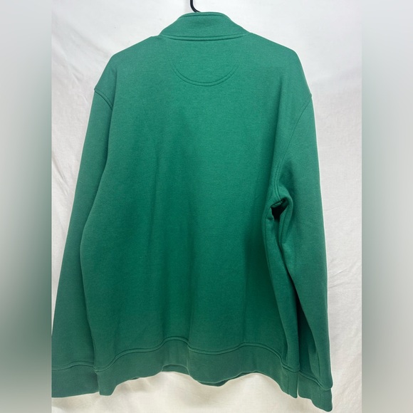 IZOD Men’s Advantage‎ Performance Stretch Green & Navy Quarter Zip Sweater XL - Picture 7 of 9